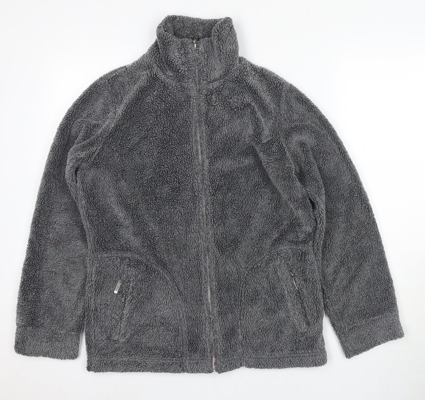 NX Men's Grey Fleece Jacket - Small, Winter Casual