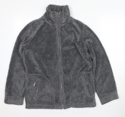 NX Men's Grey Fleece Jacket - Small, Winter Casual
