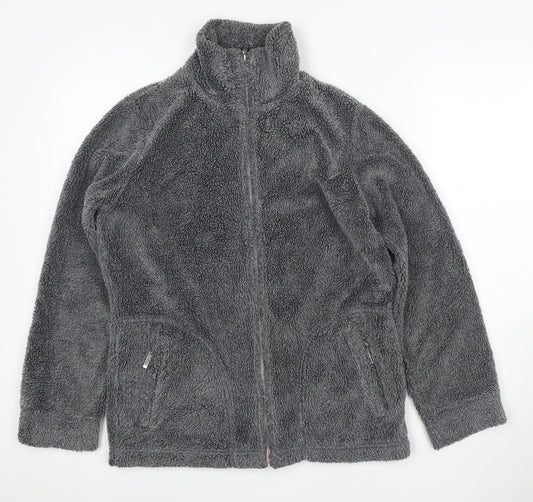 NX Men's Grey Fleece Jacket - Small, Winter Casual