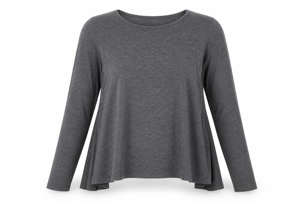 Boohoo Women’s Grey Long Sleeve Basic Tee Size 14