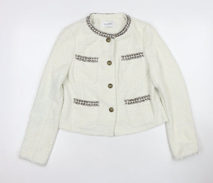 Marks & Spencer Women's Ivory Size 8 Basic Jacket