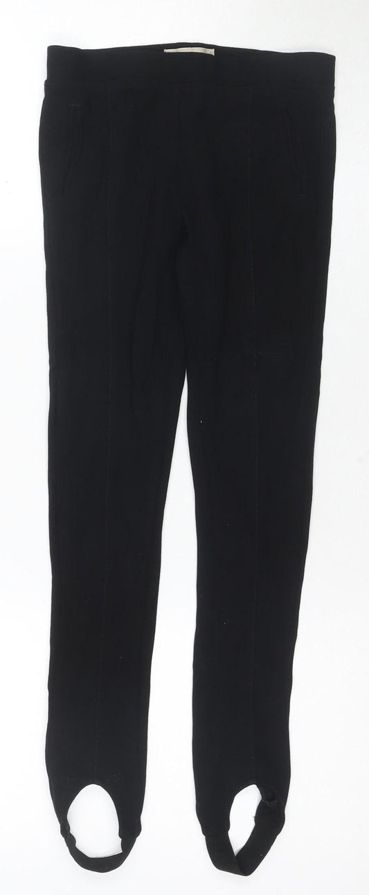 Next Girls Black Stirrup Leggings, Size 10 Years