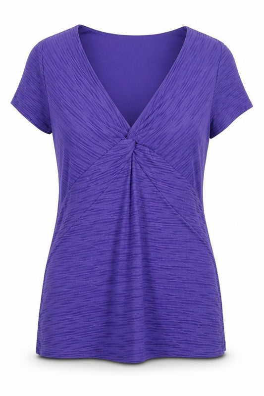 Per Una Women's Purple V-Neck T-Shirt Size 2