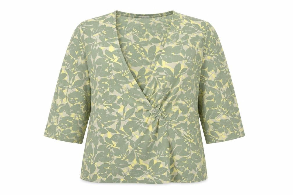 Eastex Women's Green Floral Wrap Blouse Size 18