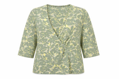 Eastex Women's Green Floral Wrap Blouse Size 18