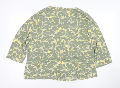 Eastex Women's Green Floral Wrap Blouse Size 18