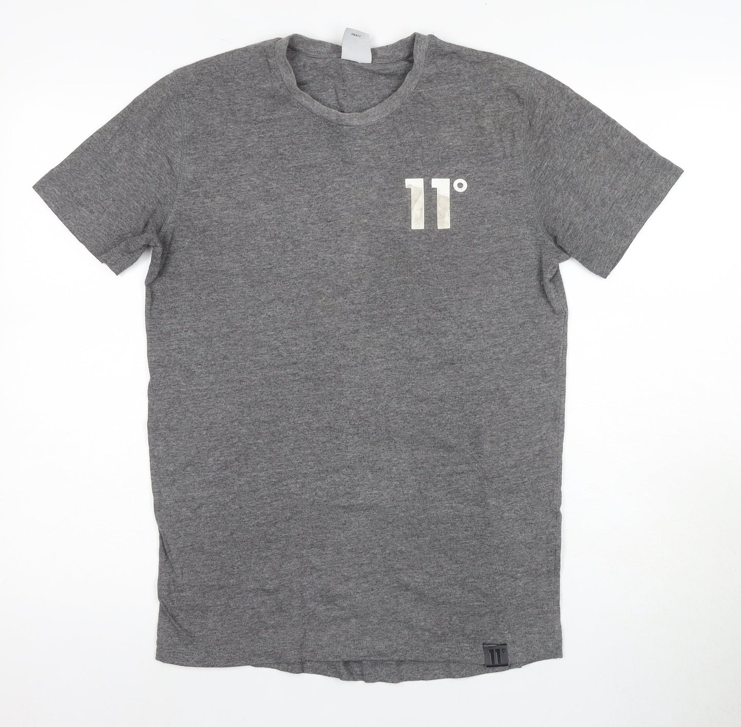 11 Degrees Grey Men's S T-Shirt, Logo, Crew Neck, Short Sleeve