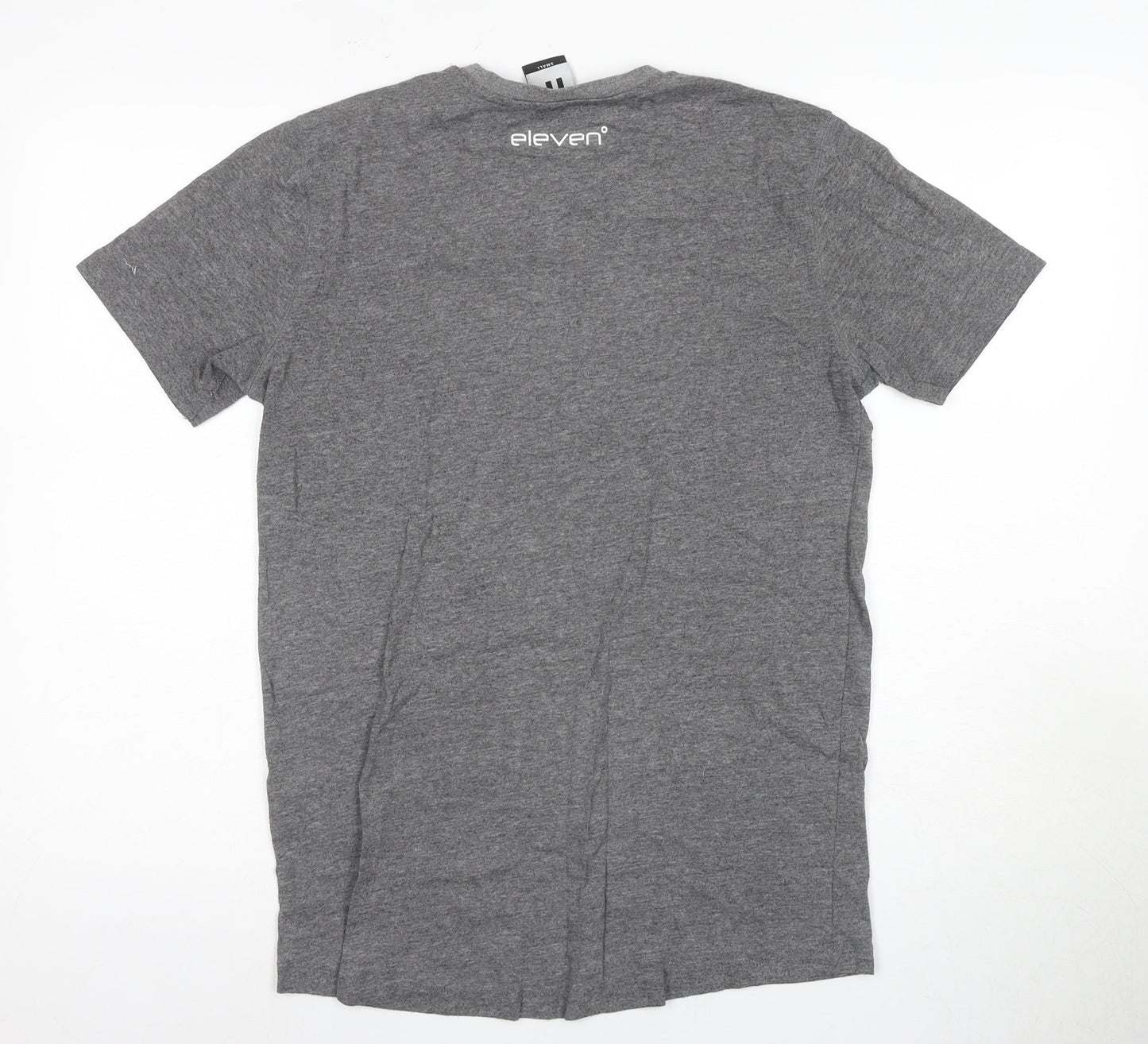 11 Degrees Grey Men's S T-Shirt, Logo, Crew Neck, Short Sleeve