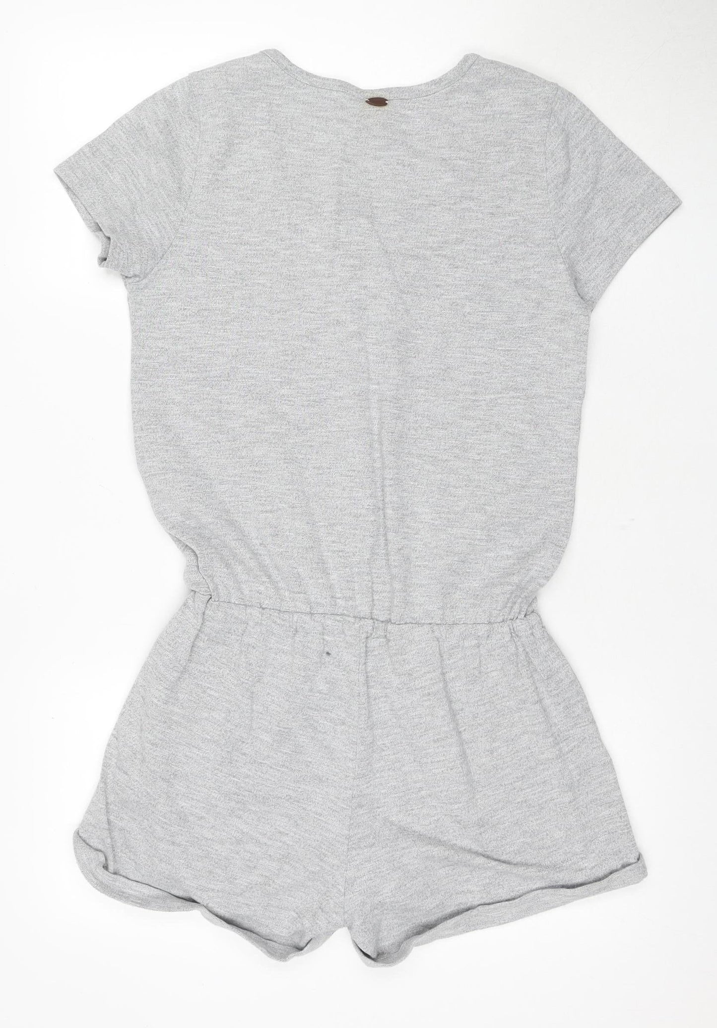 Roxy Women's Grey M Playsuit with Button Accent