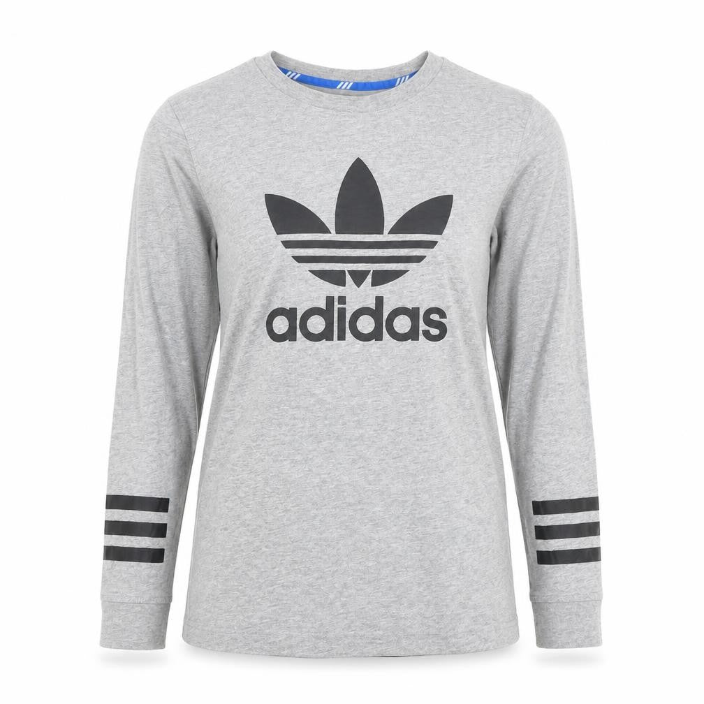 Adidas Unisex Grey Long Sleeve Jersey T-Shirt