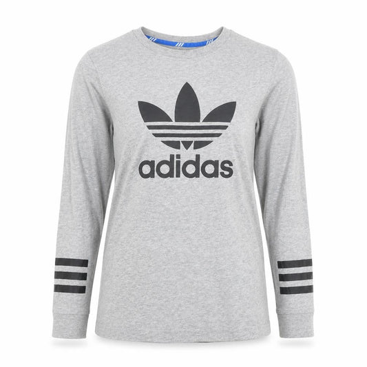 Adidas Unisex Grey Long Sleeve Jersey T-Shirt