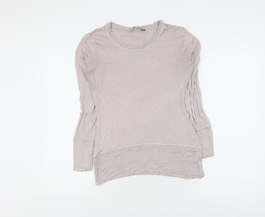 Velvet Women Beige Long Sleeve Basic T-Shirt Size 10