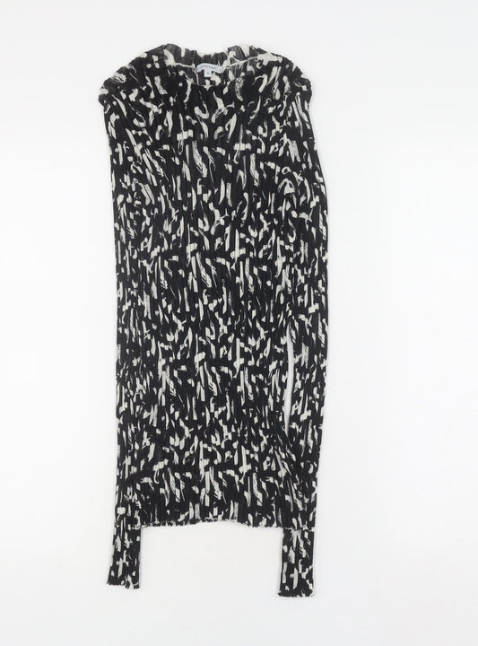 Jigsaw Women's Black Animal Print Top Size M
