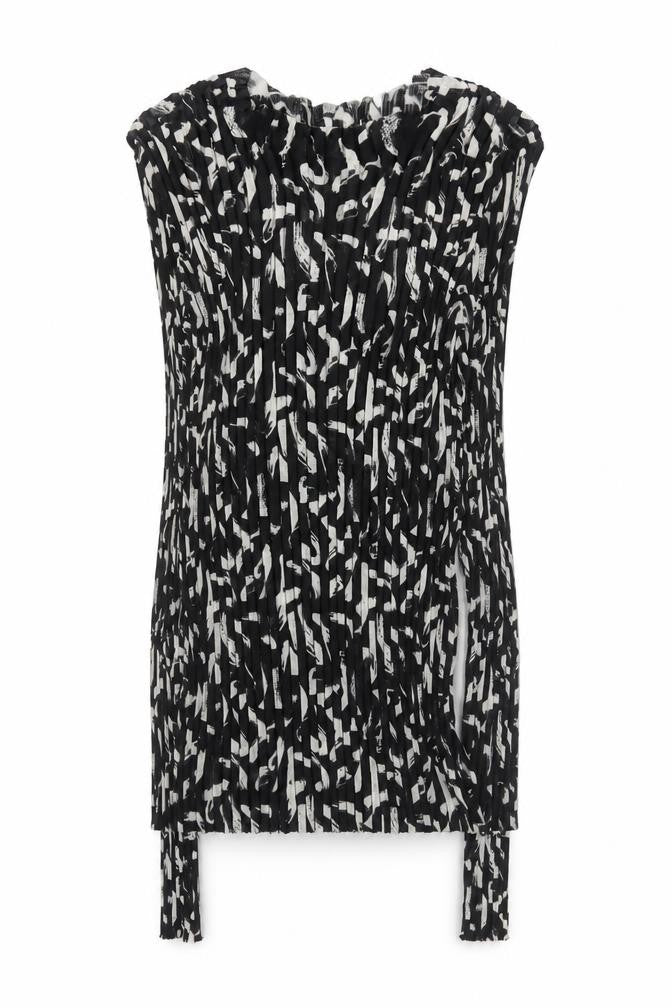 Jigsaw Women's Black Animal Print Top Size M