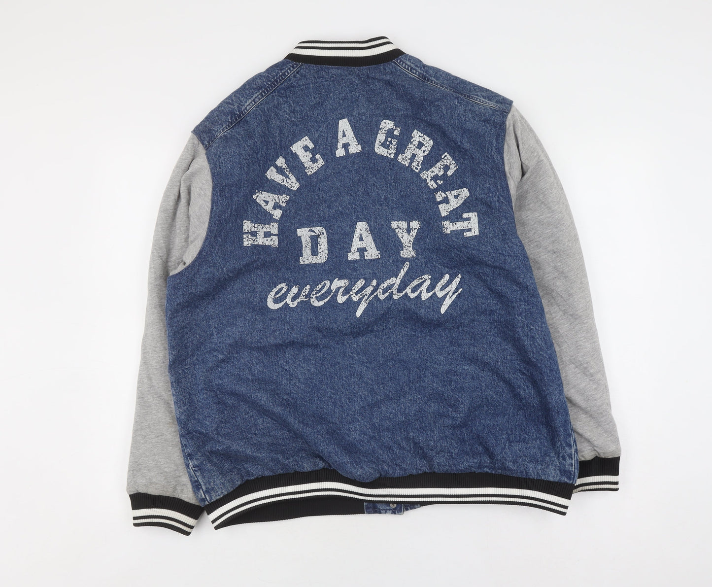 DIVIDED Men's Blue Varsity Jacket S - Casual Style