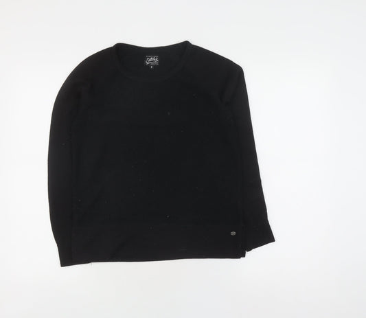 Saltrock Women's Black Crew Neck Pullover Jumper Size 8