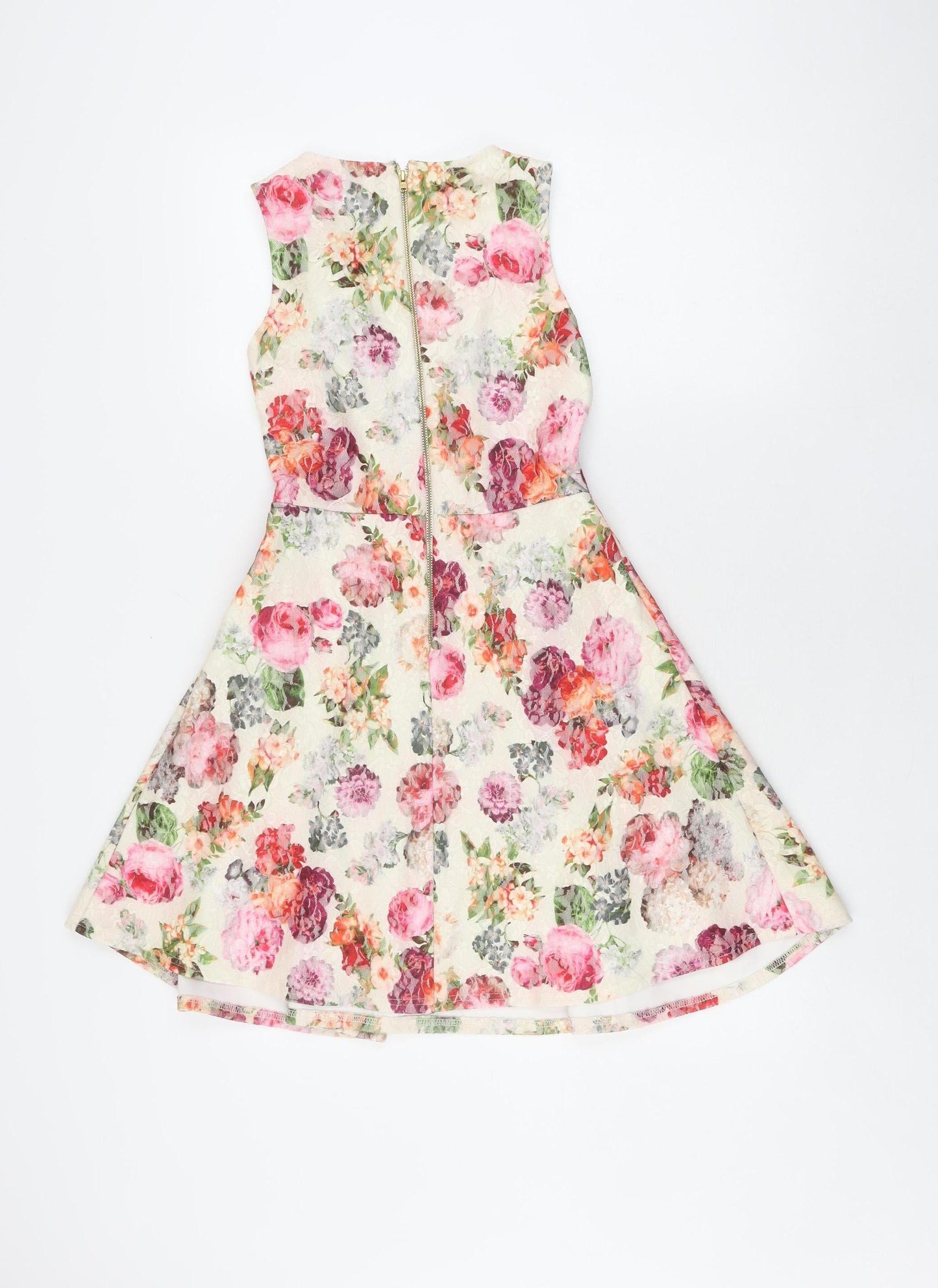 Ribbon Women's Floral A-Line Dress Multicoloured Size 8