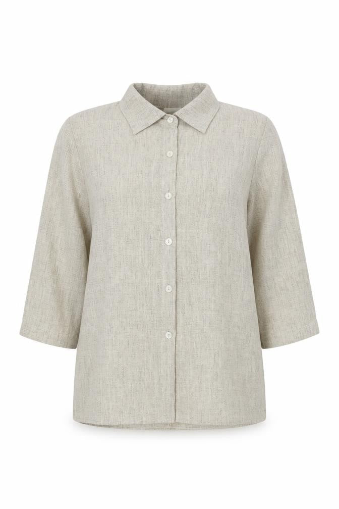 Eastex Women's Beige Button-Up Shirt UK 14