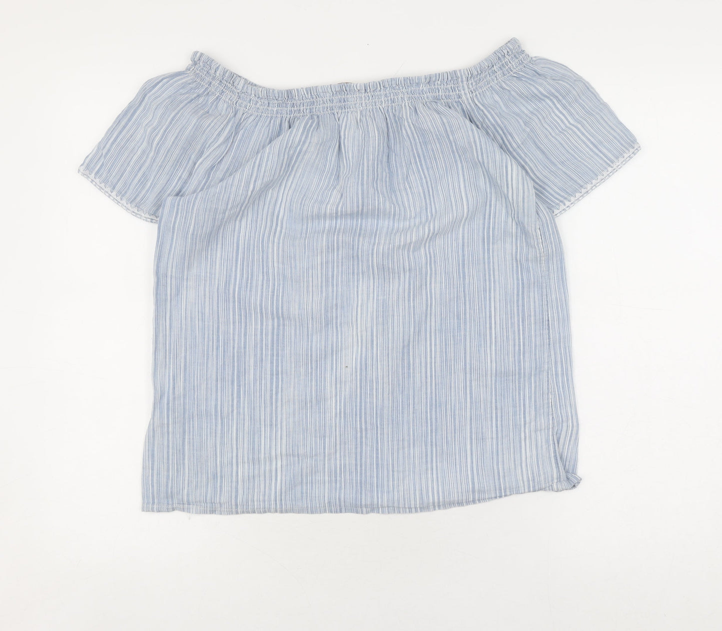 Fat Face Women's Blue Off Shoulder Blouse Size 10