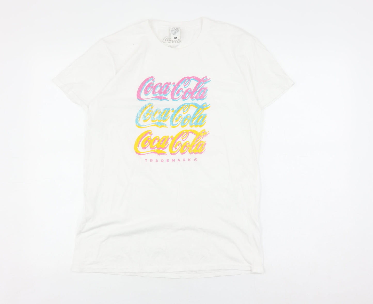 Coca-Cola Unisex White M Retro Graphic Tee