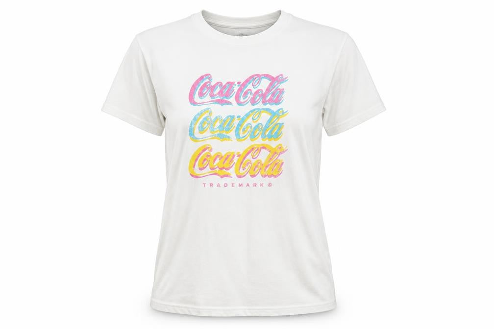 Coca-Cola Unisex White M Retro Graphic Tee