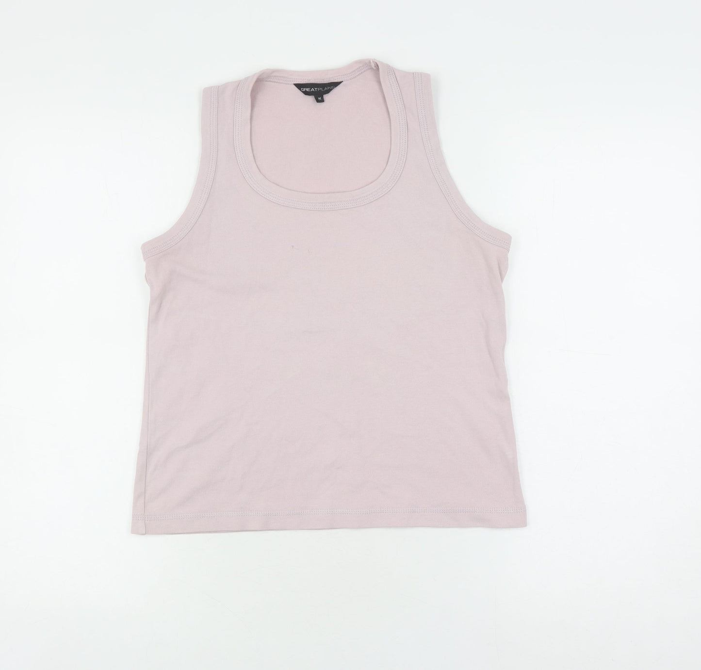 Great Plains Women's Ivory Tank Top, Size M, Cotton, Scoop Neck
