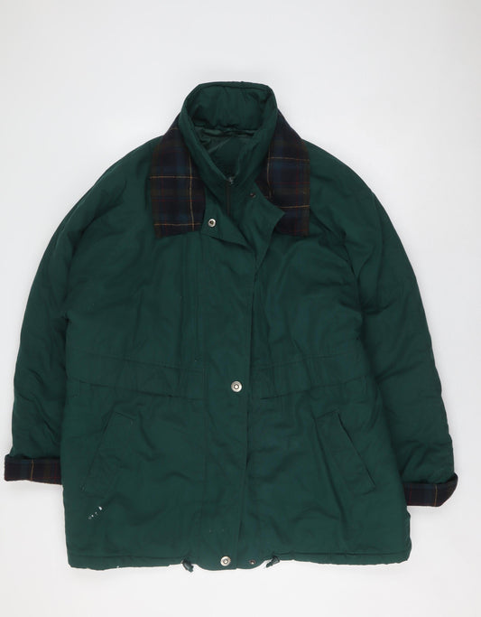 Outerwear Men's Green Parka Jacket XL Hooded Casual Winter Coat