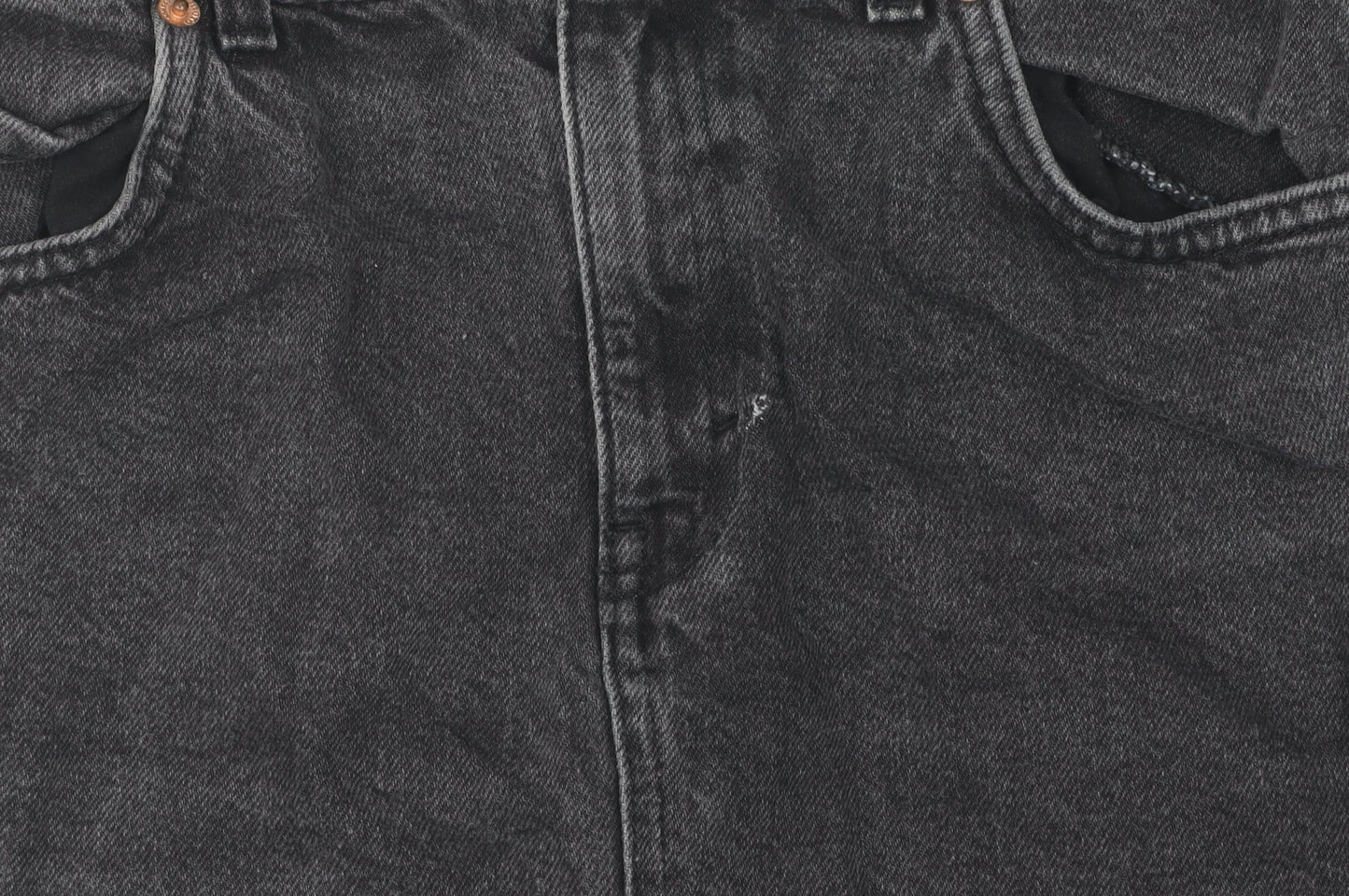 Topshop Women's Black Denim Skirt Size 8 Petites