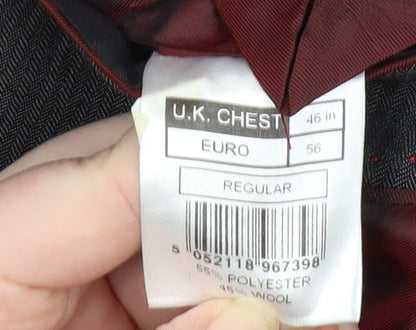 Pierre Cardin Men's Grey Suit Jacket 46 Regular