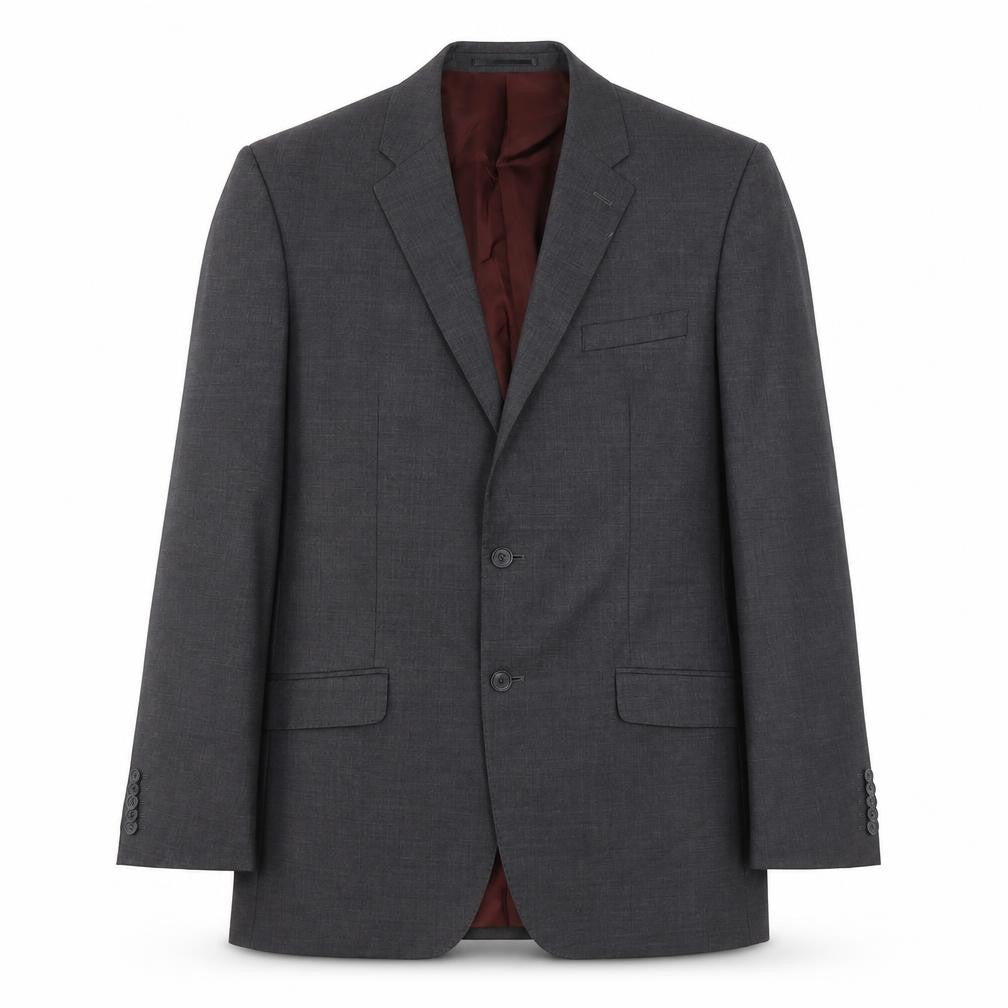 T.M. Lewin Men's Grey Blazer Size 44L Wool Business Attire