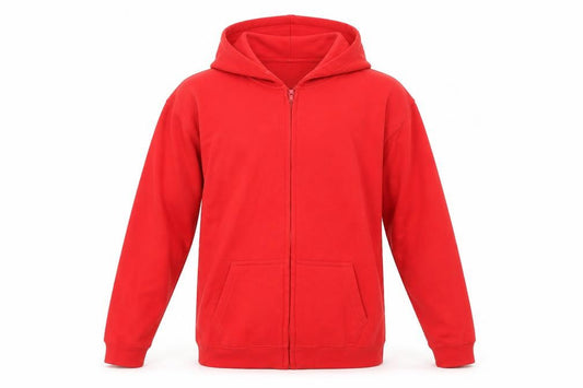 Just Hoods Boys Red XL Full Zip Hoodie with Gamer Graphic