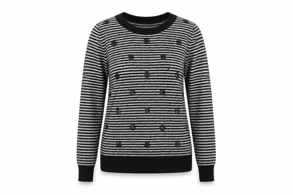Banana Republic Women's Black Striped Jumper S