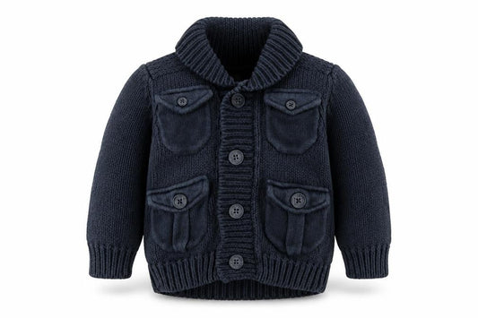 Jasper Conran Unisex Blue Cardigan 9-12 Months