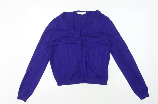 Jacques Vert Women's Purple Cardigan Small