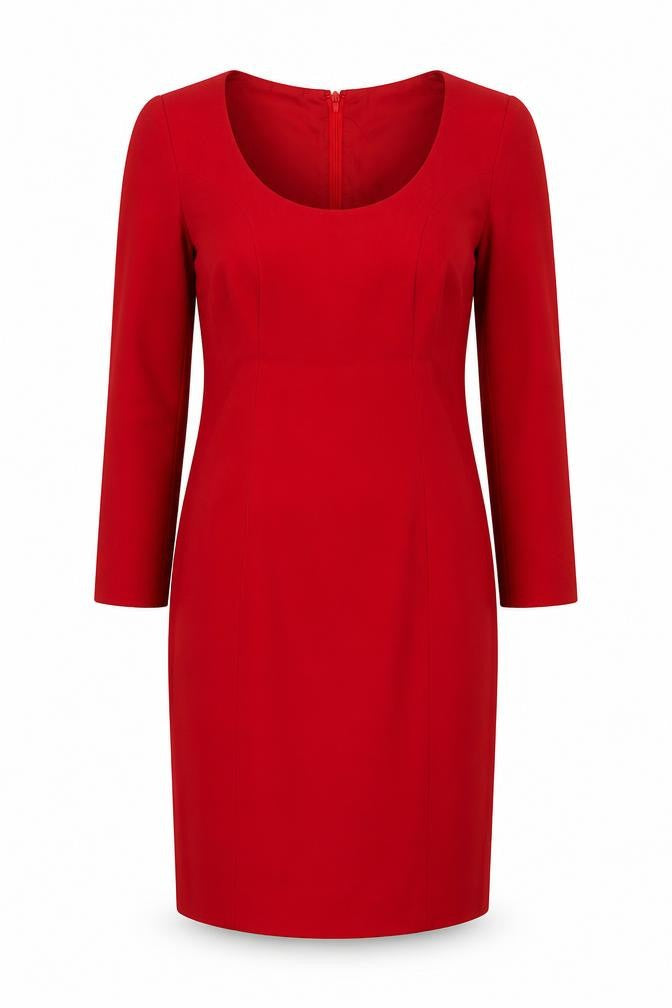 Michael Kors Women's Red Wool Sheath Dress - Size 6