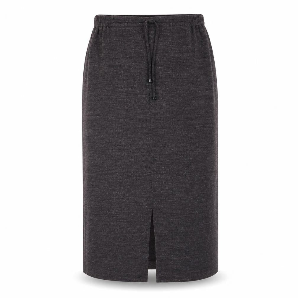 Viyella Women's Grey Midi Skirt, Size 14, Pencil Style