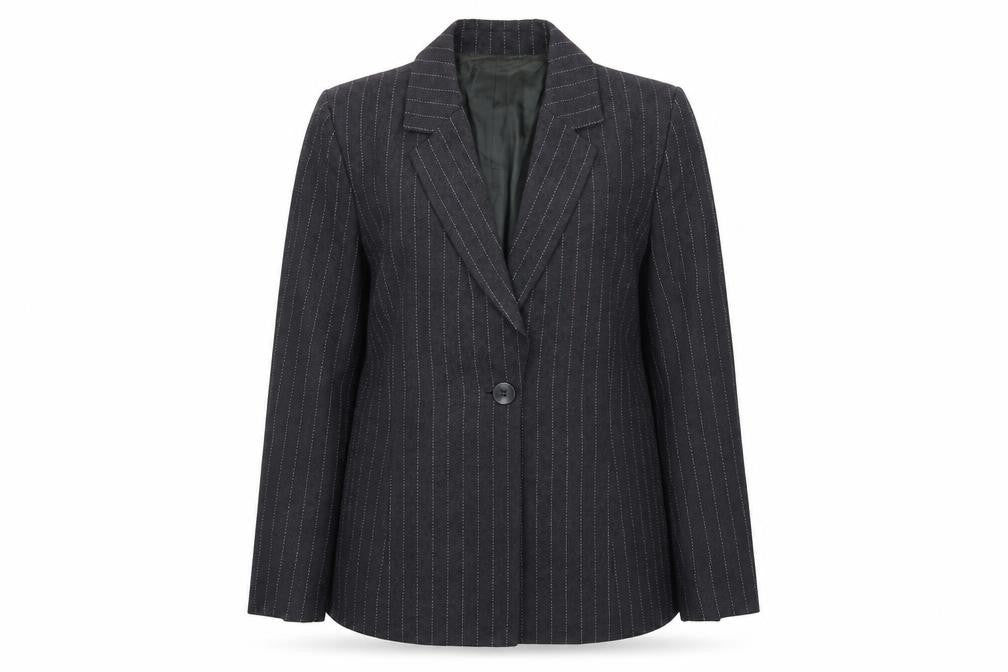 Viyella Women's Black Pinstripe Blazer UK 12