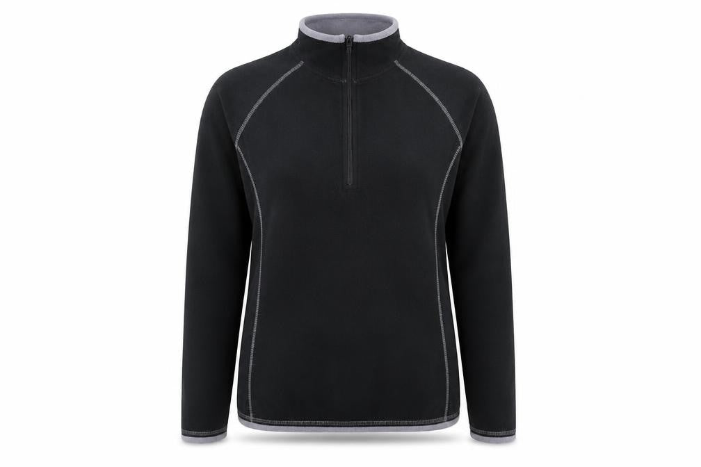 Mountain Warehouse Women's Black Fleece Henley Sweatshirt S