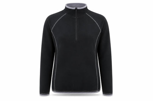 Mountain Warehouse Women's Black Fleece Henley Sweatshirt S