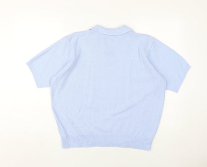 Back view of Honor Millburn women’s blue knit jumper 18