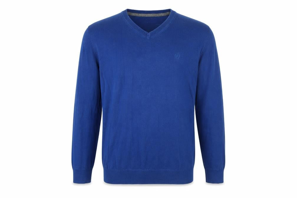 s.Oliver Men's Blue V-Neck Pullover Jumper L