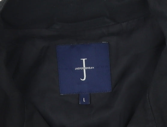 J by Jasper Conran Men’s Black Cotton Overcoat L