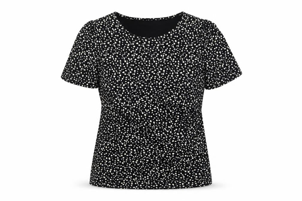 Viyella Women's Black Geometric T-Shirt L