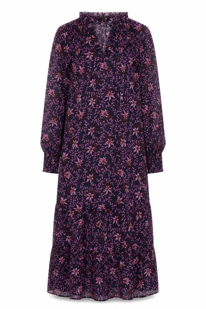 Hush Women's Multicoloured Long Floral Shift Dress
