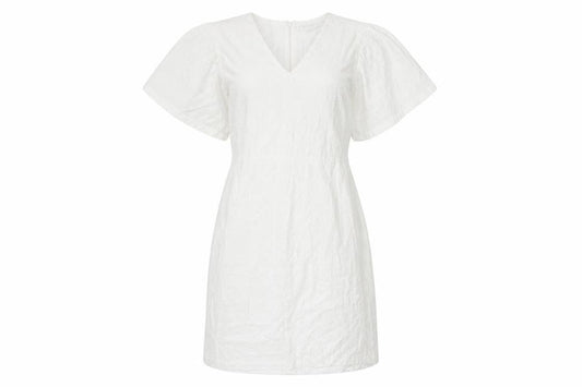 Great Plains Women's White V-Neck Shift Dress Size 10