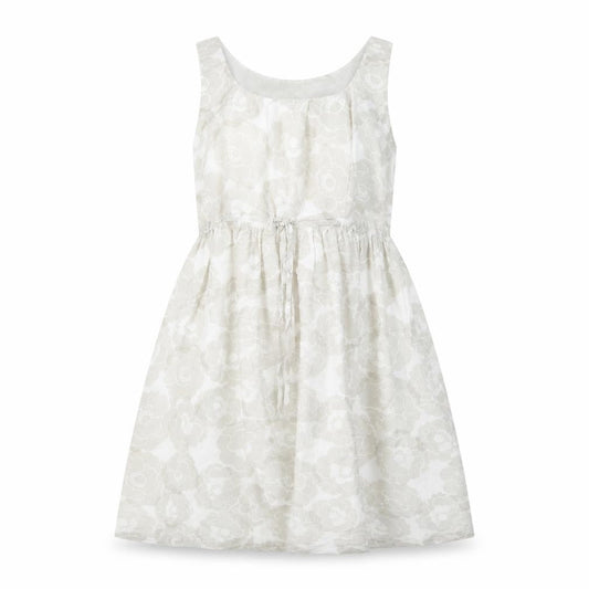 Gap Women's Ivory Floral Dress Size 10 Sleeveless