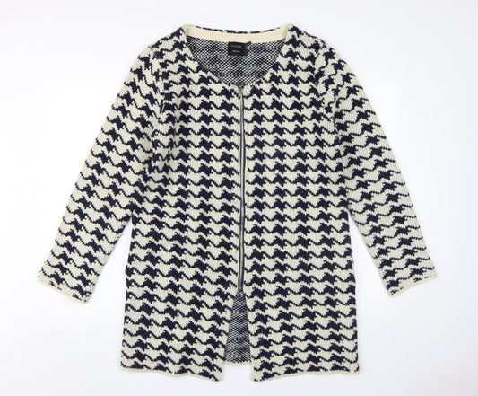 Cliche' Women's Multicoloured Geometric Cardigan Size L