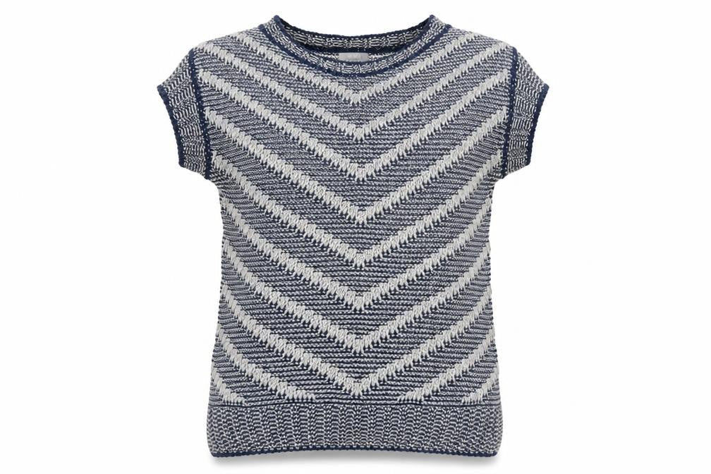 Per Una Womens Blue Medium Pullover Geometric Jumper