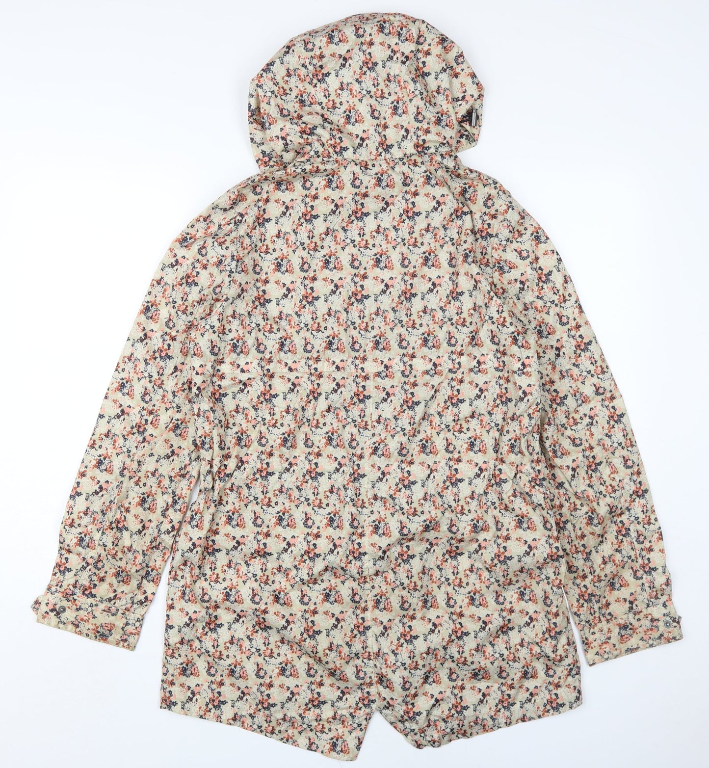 Next Women's Beige Floral Rain Jacket Size 10