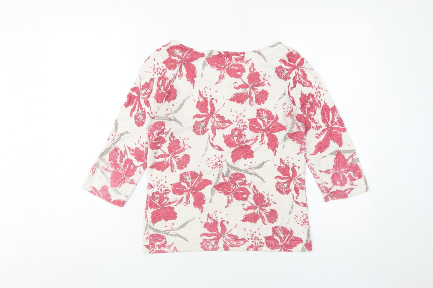 Minuet Women’s Pink Floral Boat Neck Pullover Jumper Size 8